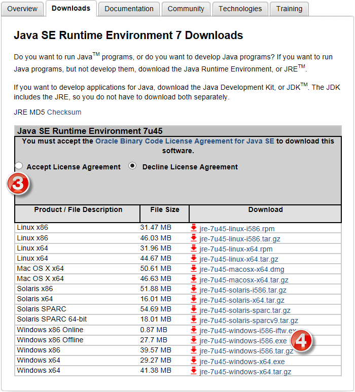 Java 6 Offline Install