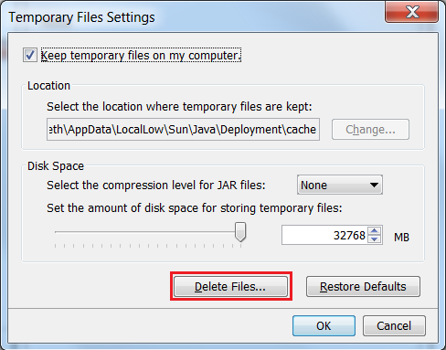 how to find and delete temporary files vista