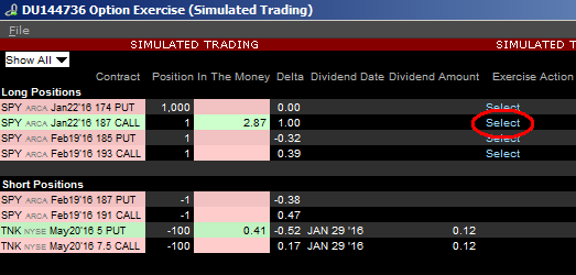 how to exercise options on interactive brokers