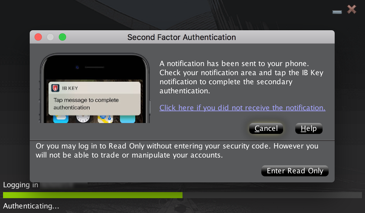 Two Factor Authentication Prompt